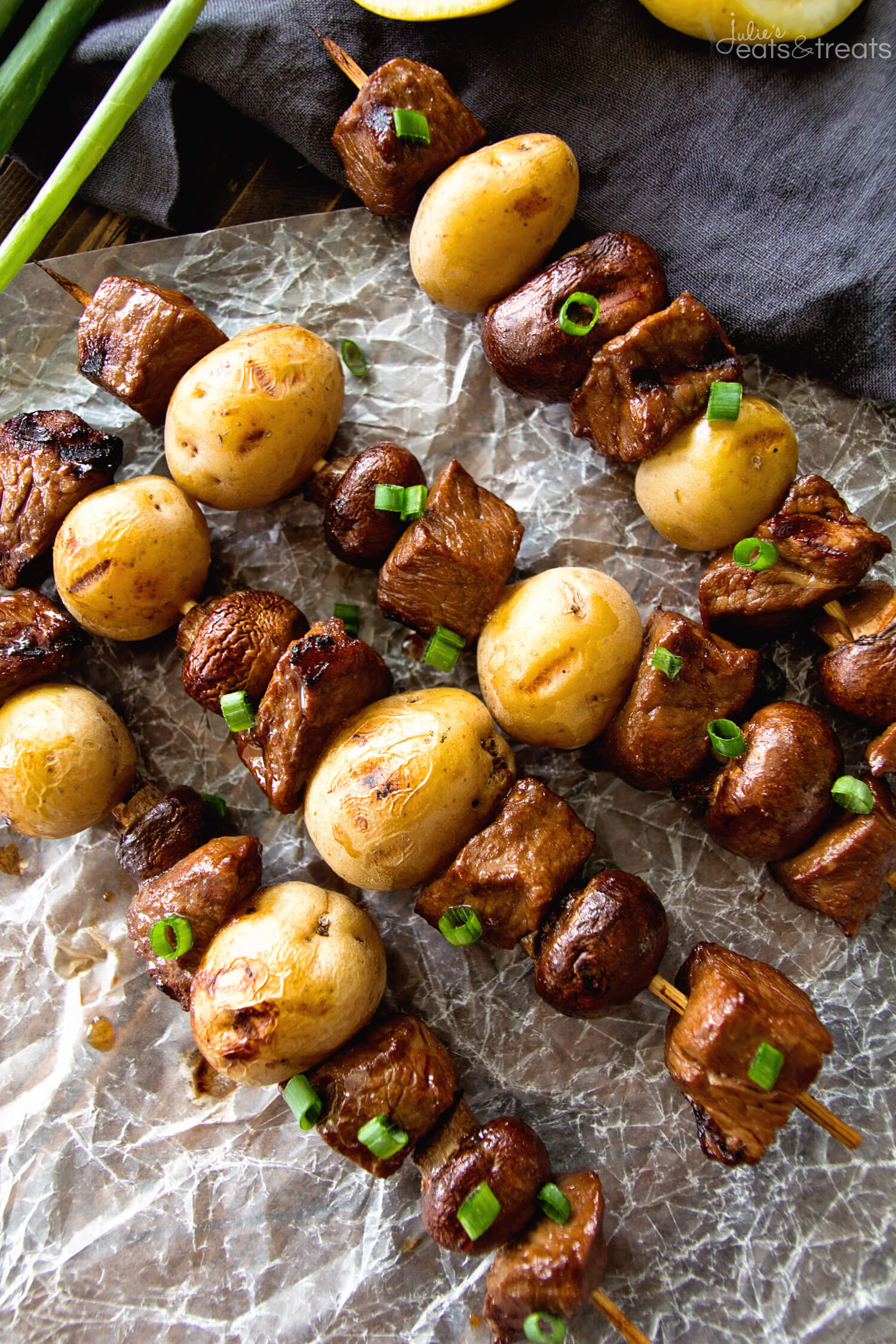 Steak, Potato, & Mushroom Kebabs — South Mill Mushroom Sales Fresh